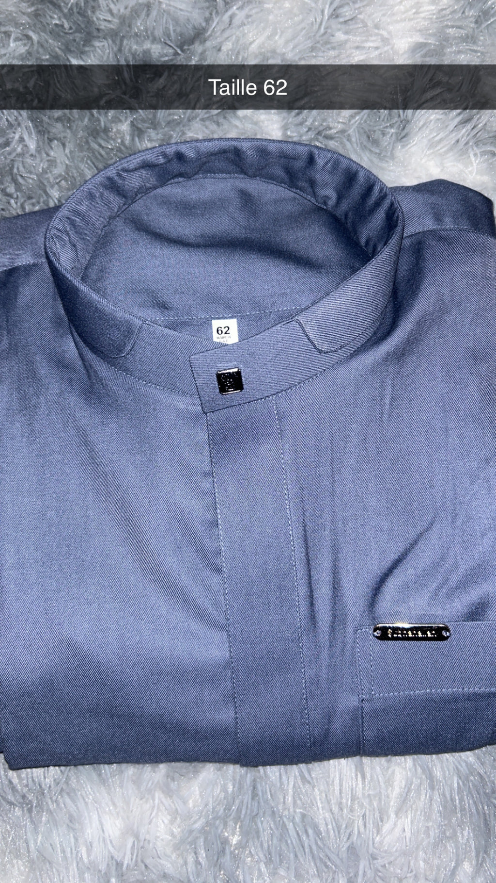Jalabé Homme Style Dubai – Bleu Ardoise