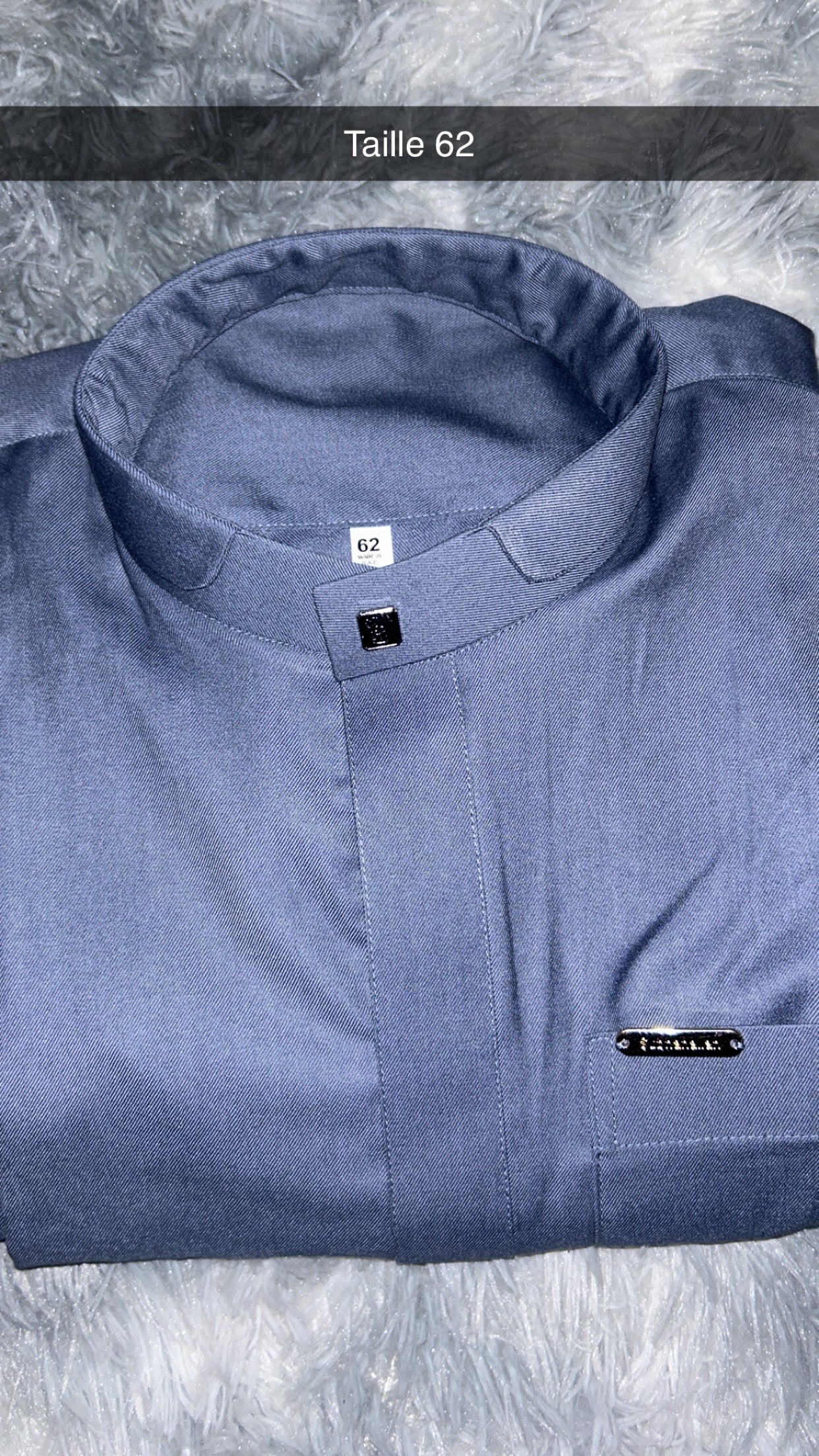 Jalabé Homme Style Dubai – Bleu Ardoise