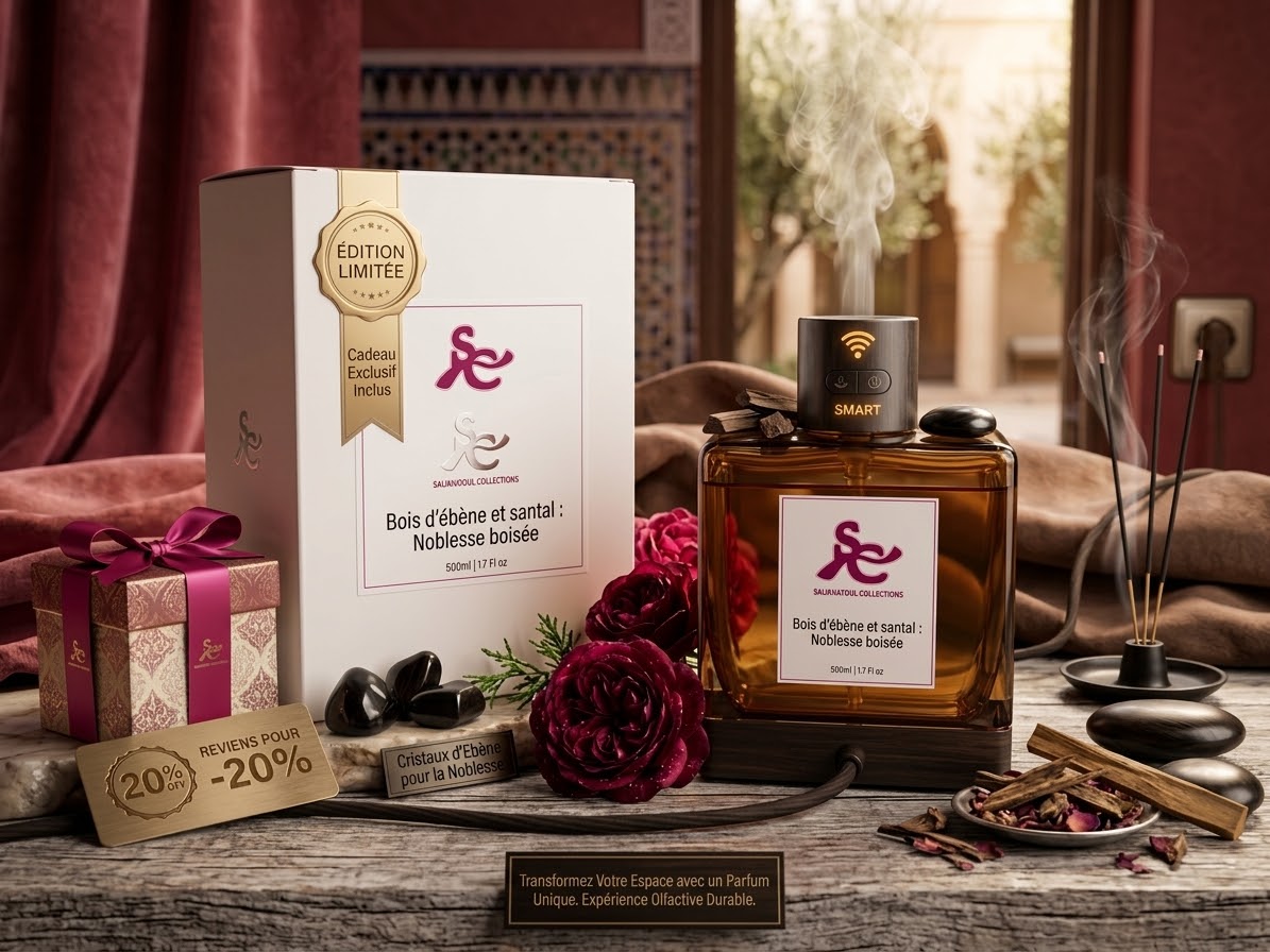 Diffuseur aromatique électrique – Bois de d’Ébène & Santal : Noblesse Boisée 500ml