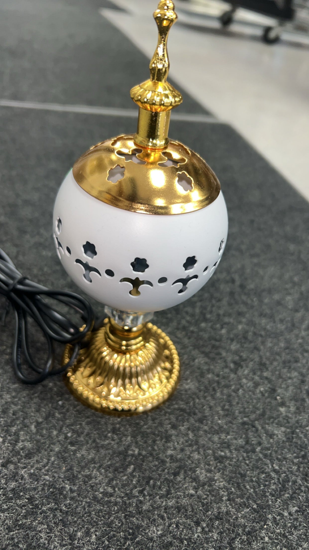 Mabkhara Électrique Boule Dorée & Blanche