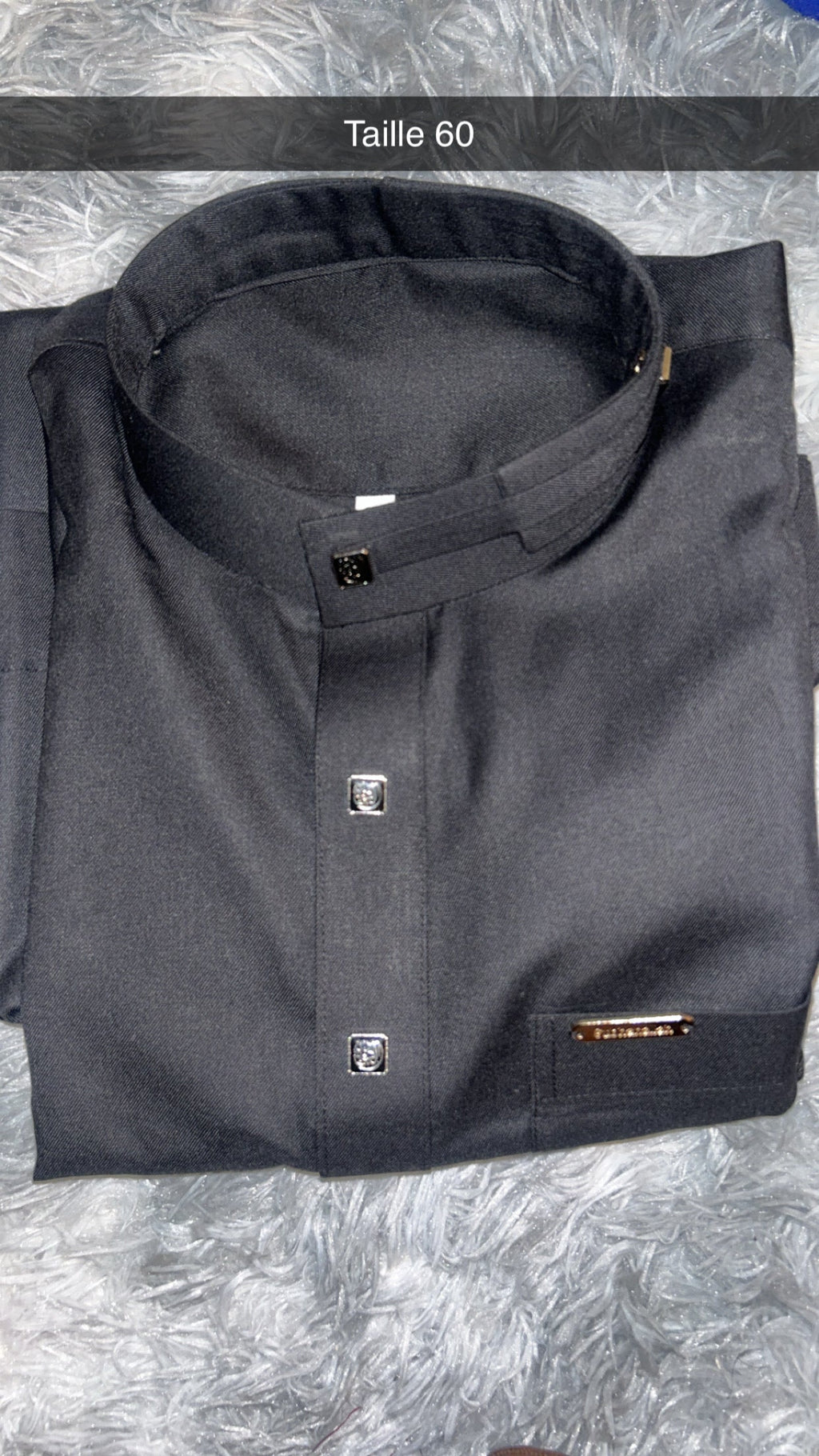 Jalabé Style Dubai Homme – Col Mao & Boutons Dorés