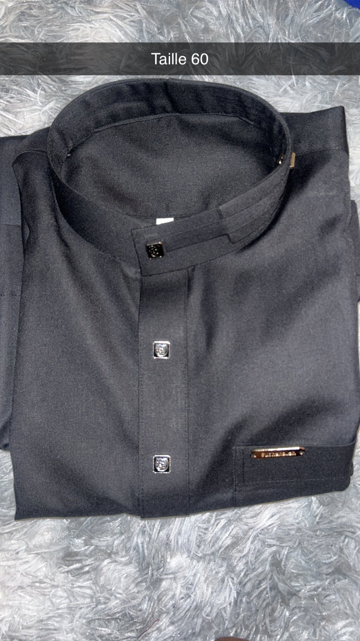 Jalabé Style Dubai Homme – Col Mao & Boutons Dorés