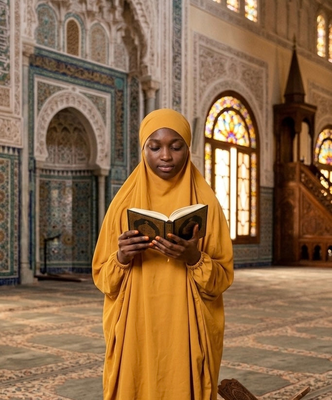 Ensemble de Robe de prière (abaya+khimar tout en un)