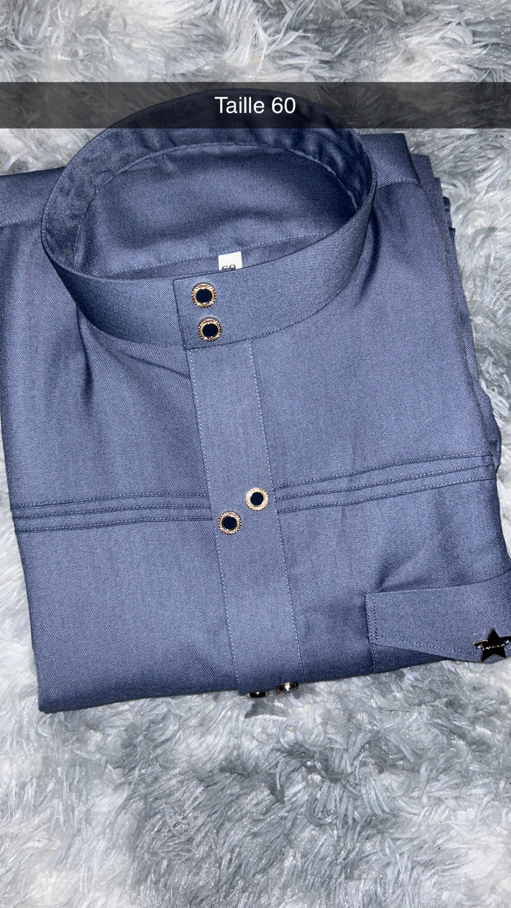 Jalabé Homme Style Dubai – Bleu Ardoise