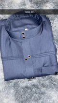 Jalabé Homme Style Dubai – Bleu Ardoise